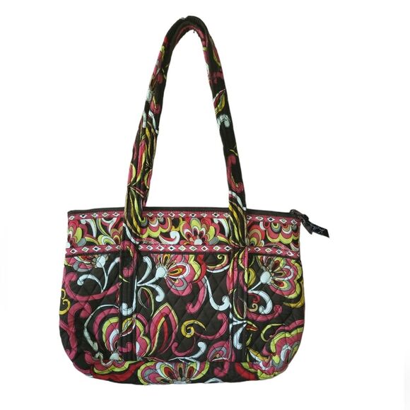 Vera Bradley Floral Paisley Boho Shoulder Bag Multicolor Medium